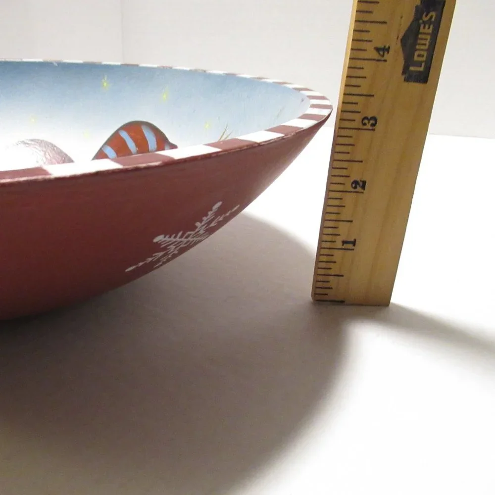 Wood Snowman Bowl